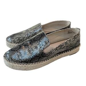 NWOB Coconuts by Matisse Womens Sz 8 Peaches Snakeskin Espadrille Slip On Shoes